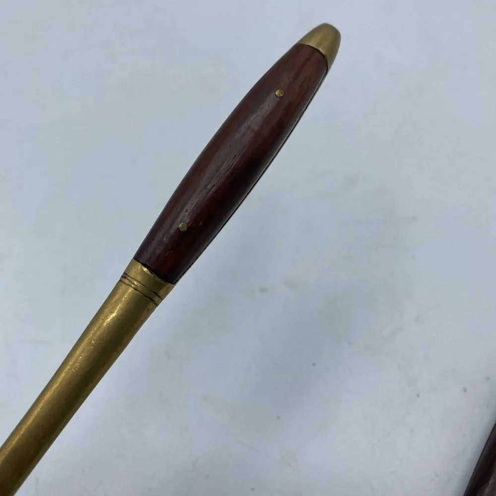 Vintage Brass Barware Bottle Opener Hammer /ice pick Wood Handle Stirring Spoon
